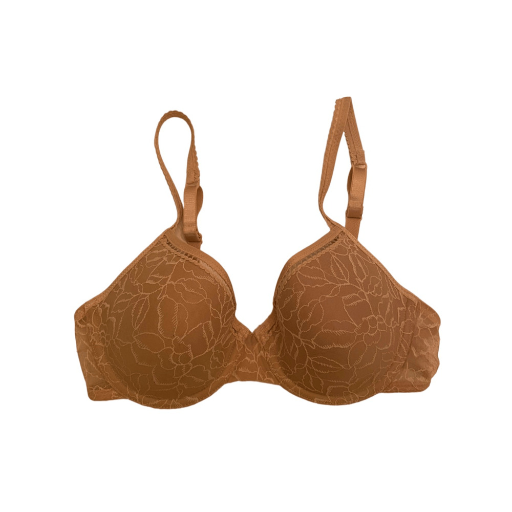 Wacoal Rosy Outlook Contour Demi Bra 32D Sand Nude Tan Beige 853148